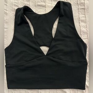 Women’s black cropped tank top